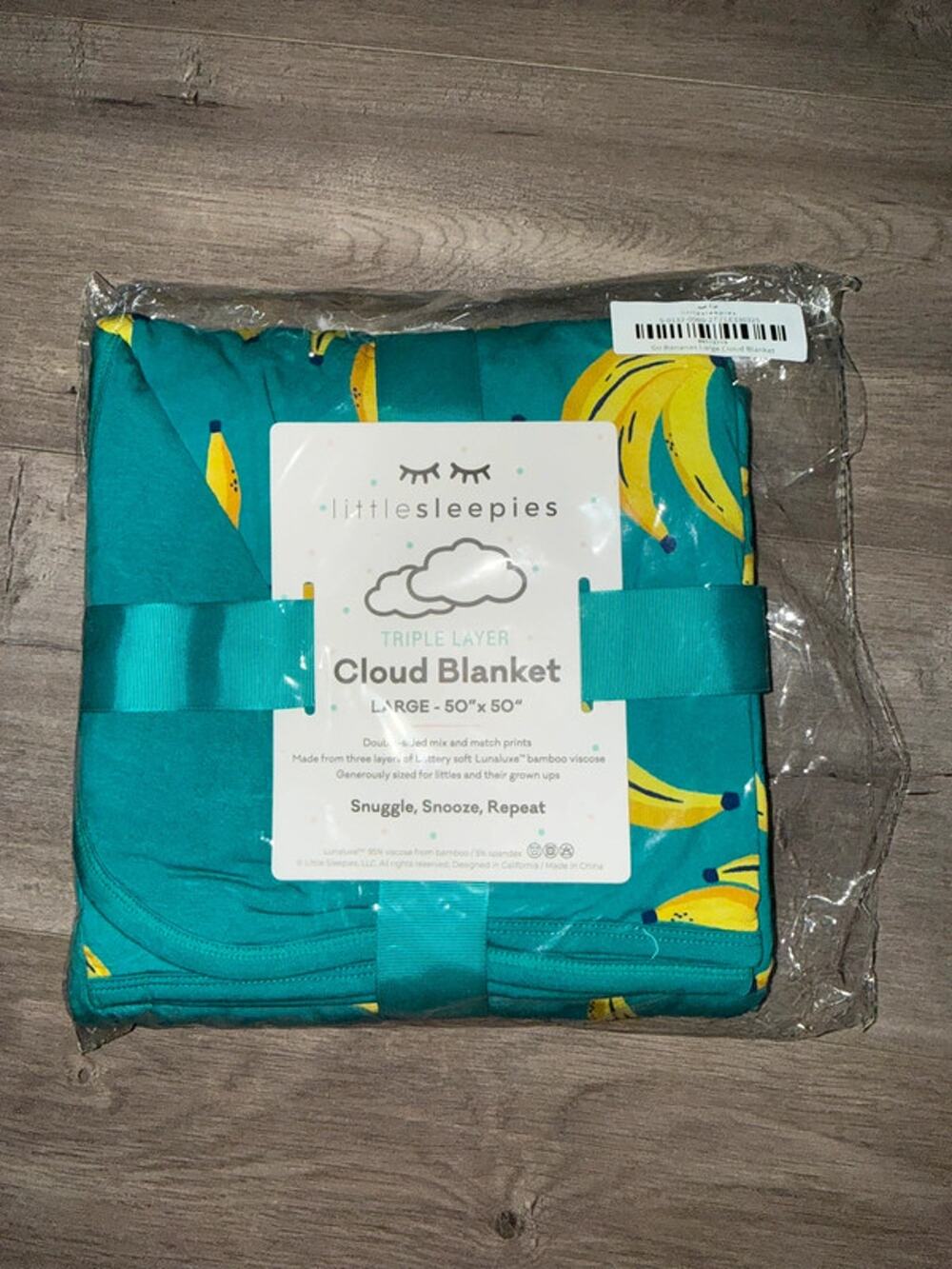 Little Sleepies Banana Cloud Blanket NEW